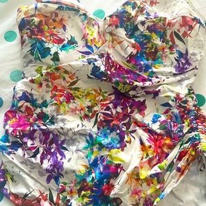 Fantasie floral tankini with solid bottoms.